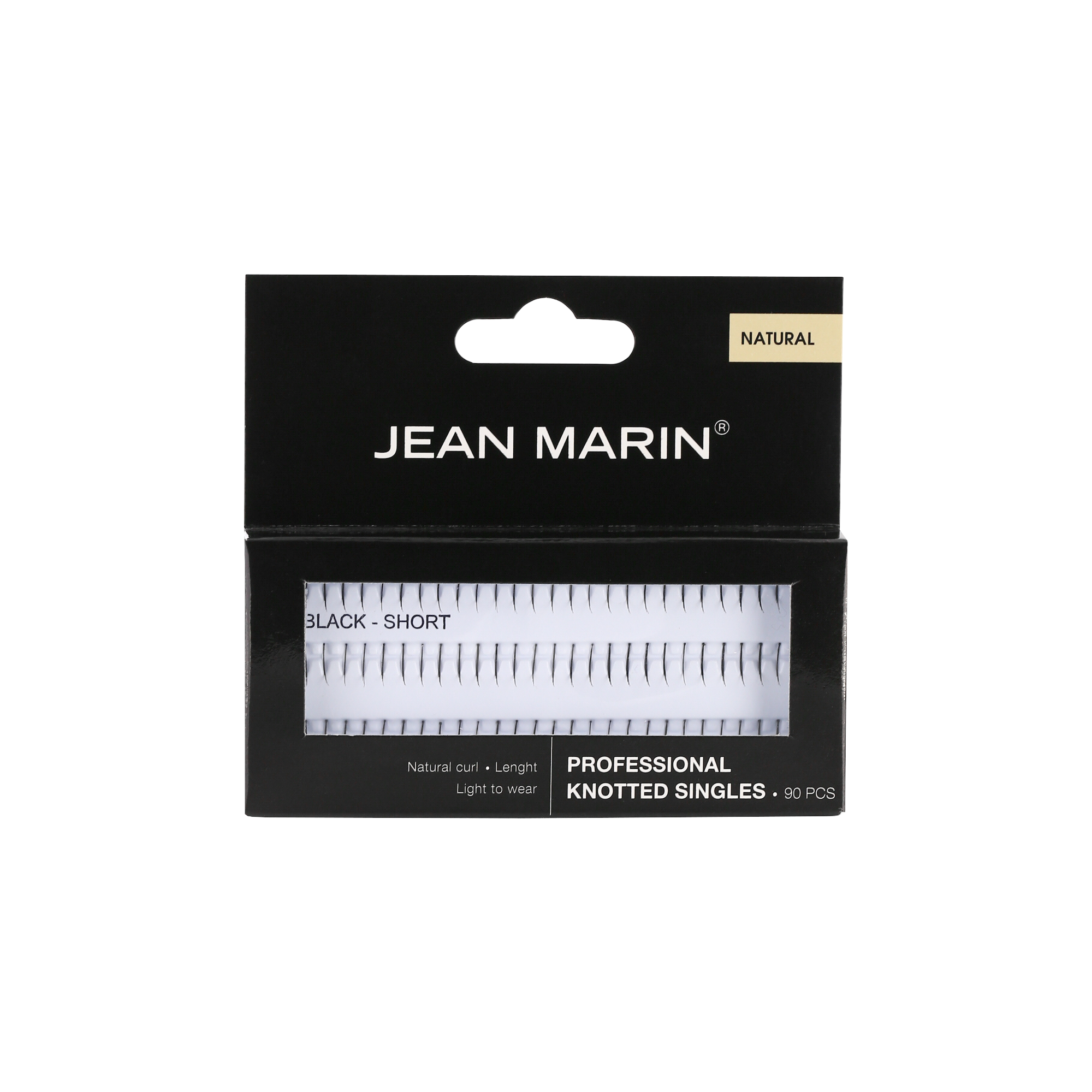 Jean Marin Künstliche Wimpern Knotted Singles Natural 90stück Kurz